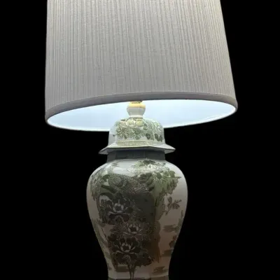 Original Kutani Porcelain Lamp