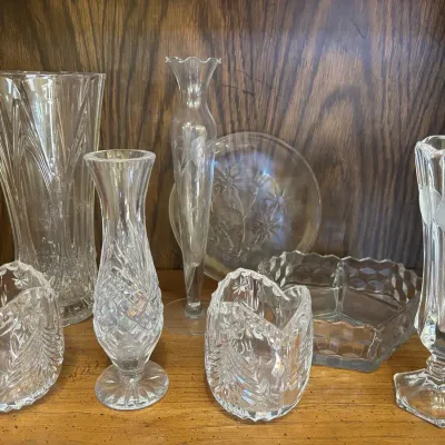 Wedgewood Bud Vase, Crystal Votives And More
