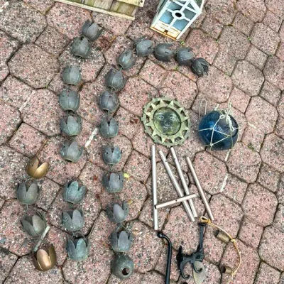 Copper Rain Chain Segments And More Metal Outdoor Accessories