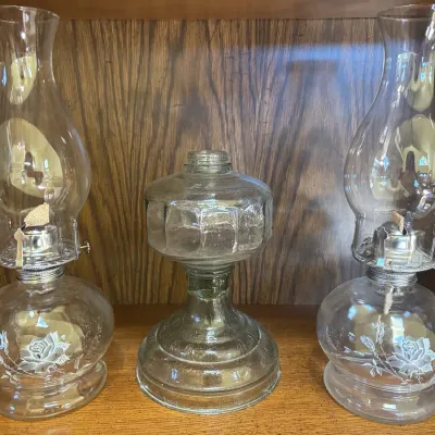 Vintage Glass Oil Lamps