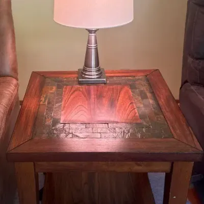Steve Silver Co Side Table with Lamp