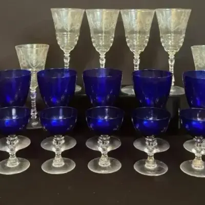 Cobalt Blue Glasses and Libbey Glasses