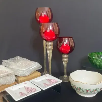 Christmas Decor and Lenox Bowl