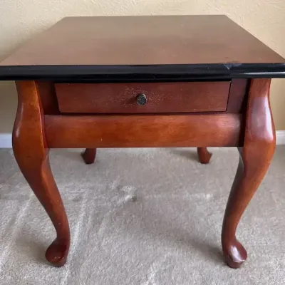 Country French Wooden End Table