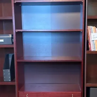 Four Shelf Bookcase With Two Drawers