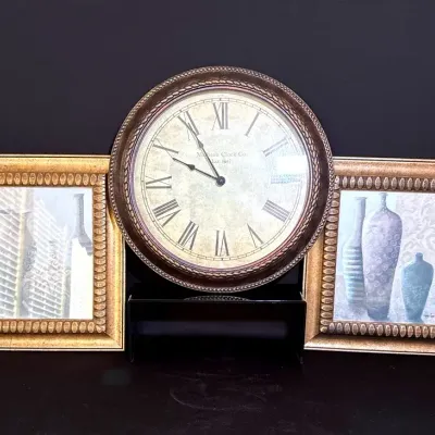 Wall Clock And Framed Art