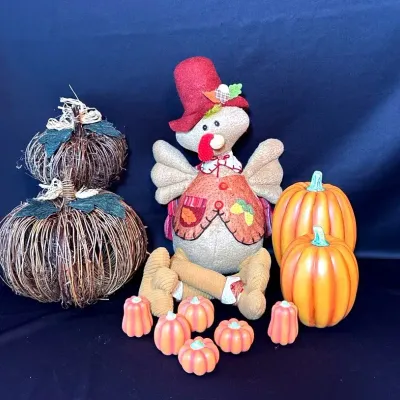 Turkey And Pumpkins