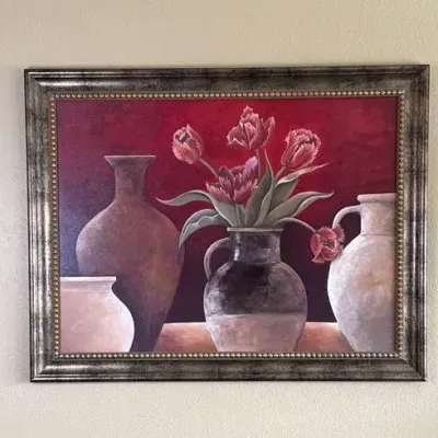 Still Life Artwork With 2 Mirrored Wall Decor 