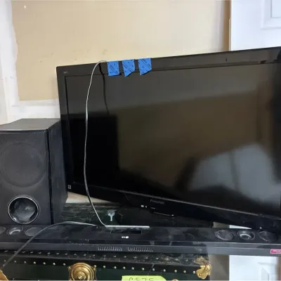 Panasonic 40” Viera TV and LG Sound System.