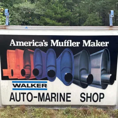 Sale Photo Thumbnail #31: Walker Mufflers backlit advertising sign