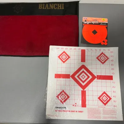 Sale Photo Thumbnail #145: Bianchi gun mat and shooting targets