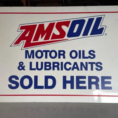 Sale Photo Thumbnail #160: Amsoil Motor Oils & Lubricants advertising sign.
