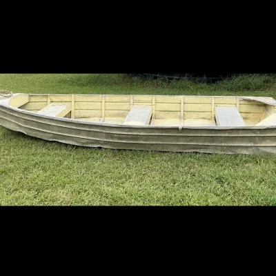 Sale Photo Thumbnail #46: aluminum rowboat with bench seating,