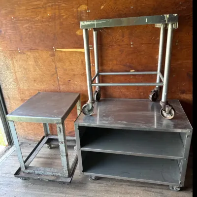 Sale Photo Thumbnail #17: stainless steel utility tables and rolling carts