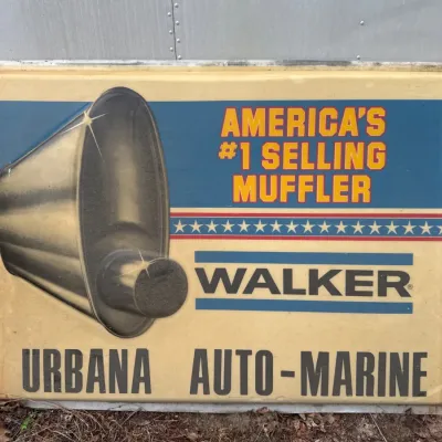 Sale Photo Thumbnail #32: Walker Mufflers advertising sign