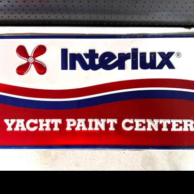 Sale Photo Thumbnail #161: Interlux Yacht Paint Center advertising sign.