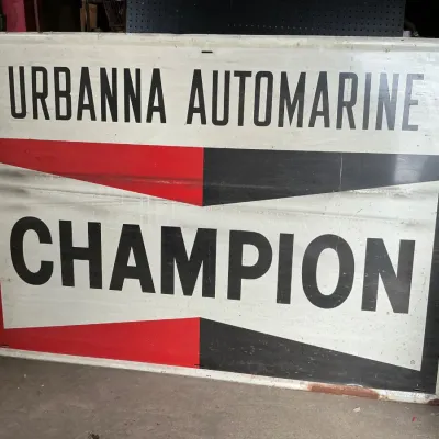 Sale Photo Thumbnail #170: Urbanna Automarine Champion metal sign