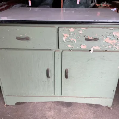 Sale Photo Thumbnail #167: enamel-top kitchen cabinet