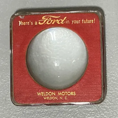 Sale Photo Thumbnail #148: Vintage Ford Weldon Motors crystal ball paperweight