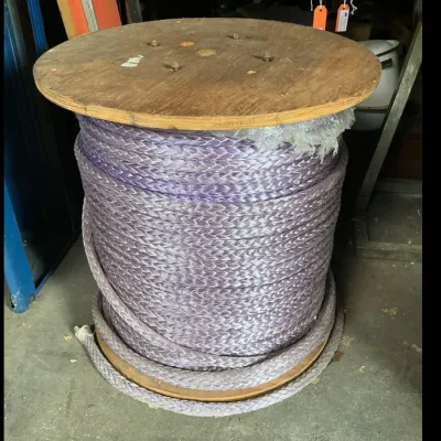 Sale Photo Thumbnail #165: Large wooden spool of braided rope