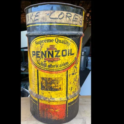 Sale Photo Thumbnail #193: Pennzoil oil drum