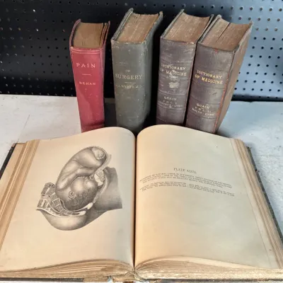 Sale Photo Thumbnail #153: Collection of antique medical books