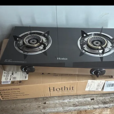 Sale Photo Thumbnail #118: Hothit 2-burner glass top gas stove.