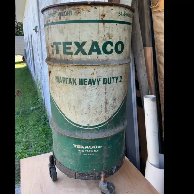 Sale Photo Thumbnail #194: Texaco oil drum 
