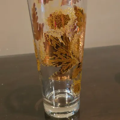 Sale Photo Thumbnail #33: Gold foiled set of glasses