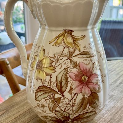 Antique Polychrome pitcher