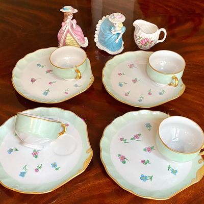 Hand Painted Snack sets.  Great for tea parties, luncheons.