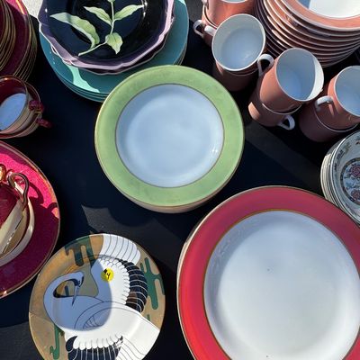 Pyrex Flamingo & Lime, Fitz & Floyd cranes