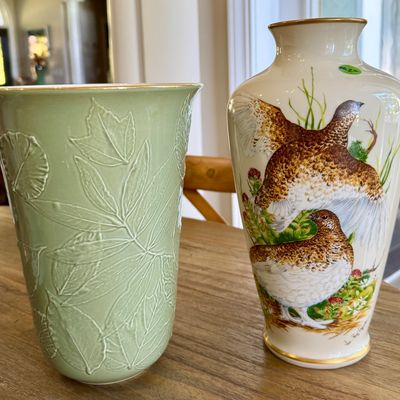 Both Lenox.  Game Bird vase is limited edition artist signed with certificate.