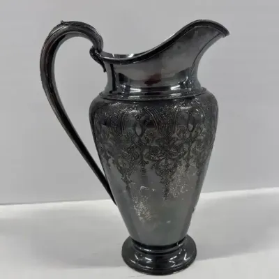 Vintage Wilcox International Silver Plated Pitcher - Carved Design