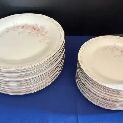 Noritake Carthage Plates - 12 Dinner & 12 Salad, Porcelain, 3330