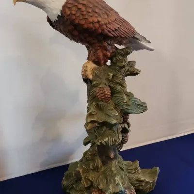 Eagle Club 1999 "Hour Of Power" Ceramic Patriotic Figure - Pine Tree, Nature
