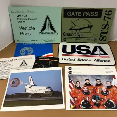 NASA Memorabilia - Space Shuttle Mission STS-77, Vehicle Pass, Kennedy Space Center 25th Anniv