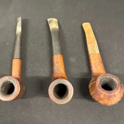 3 VTG Wood Tobacco Smoking Pipes