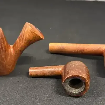 3 VTG Tobacco Smoking Pipes - Trail Pipe, Jacques, Briar Wood