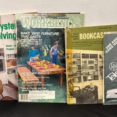 VTG Magazines - Workbench, A Sunset Book, Build Bookcase, GE Telephone Care Guide
