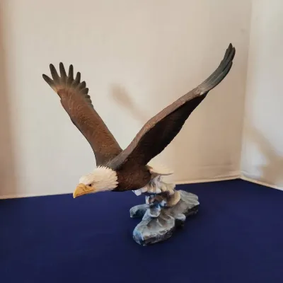 Crystal Cathedral Ministries Eagle Club Ceramic Eagle Figure - No. 09659, Made In Mexico, Signed