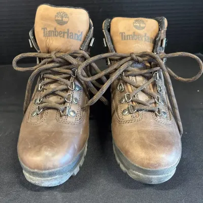 Timberland Hiking Boots - Size 7.5, Brown Leather 