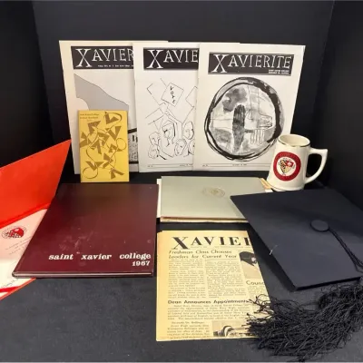 Vintage 1960s St Xavier College Ephemera - Yearbook, Mug, Diploma, Newsletters, Graduation, Chicago