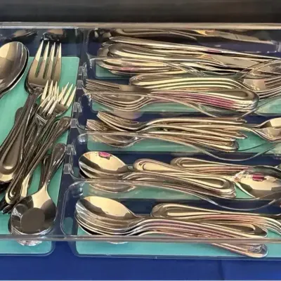 Lenox Simply Fine 18/10 Flatware - Service For 8 + Serving Spoons, Forks, Table Ware