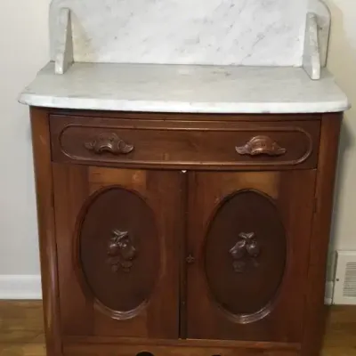Victorian Marble-Topped Wash Stand