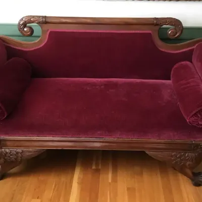 American Empire Style Mahogany Sofa