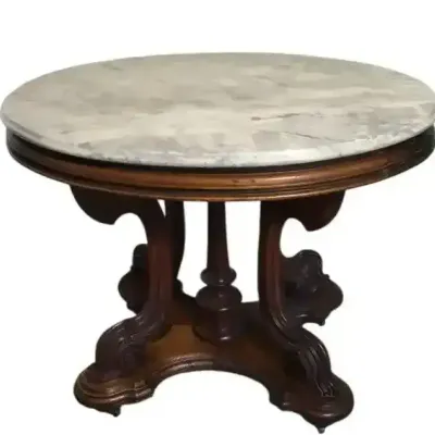 Victorian Marble-Topped Parlor Table