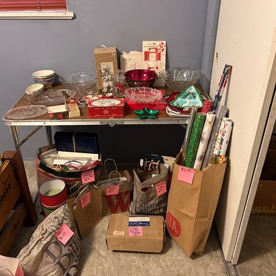 Sale Photo Thumbnail #7: Christmas decorations and wrapping- some vintage 