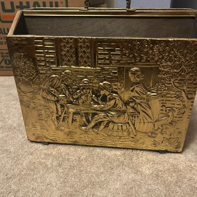 Sale Photo Thumbnail #26: Antique brass holder 