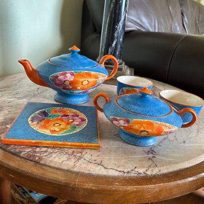 Sale Photo Thumbnail #18: Complete Art Deco English Tea set 